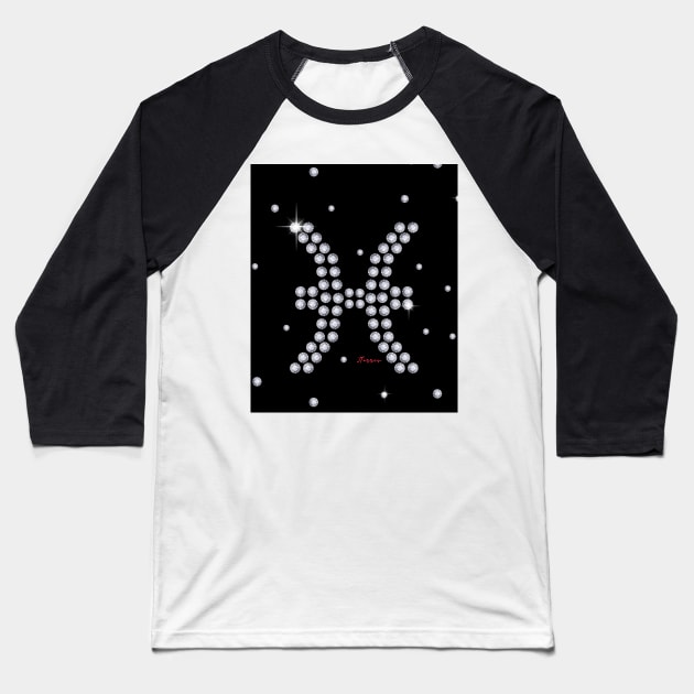 Pisces Diamonds Baseball T-Shirt by LibrosBOOKtique